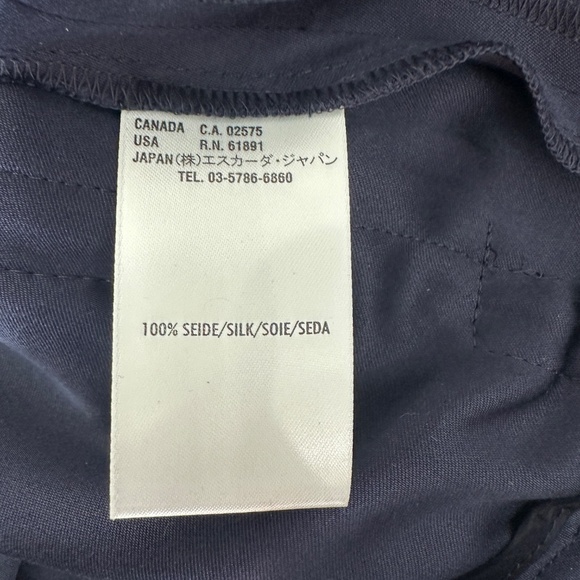 NWT Escada Navy Blue Silk Shorts Size 42/US 12 - Picture 5 of 6